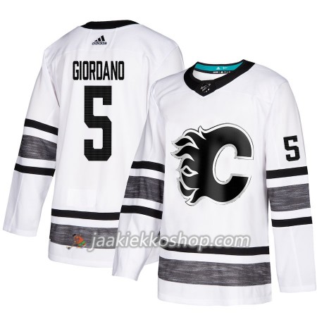 Miehille NHL Calgary Flames Pelipaita Mark Giordano 5 Valkoinen 2019 All-Star Adidas Authentic